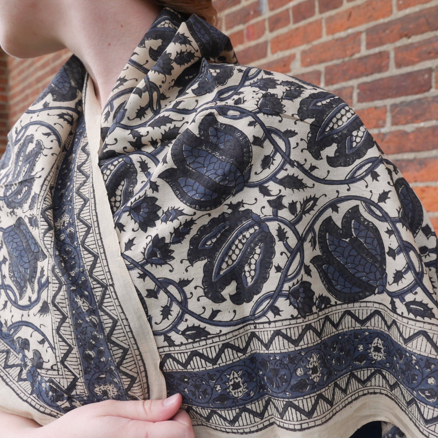 Block Printed Kerchief - Two Color